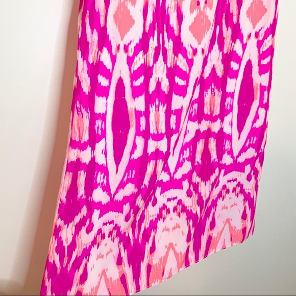 ALICE & TRIXIE 100% Silk Pink Ikat Mini Dress - Picture 5 of 11